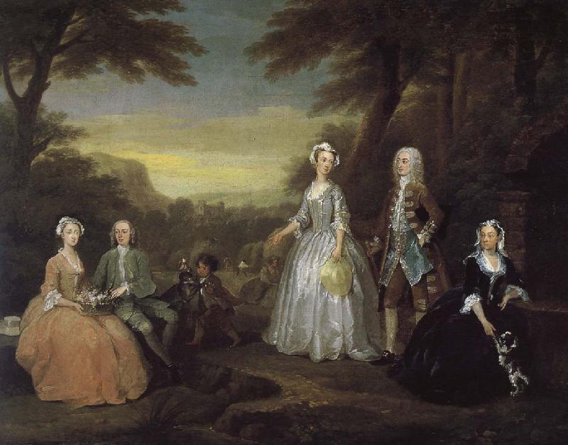 William Hogarth Jones family France oil painting art